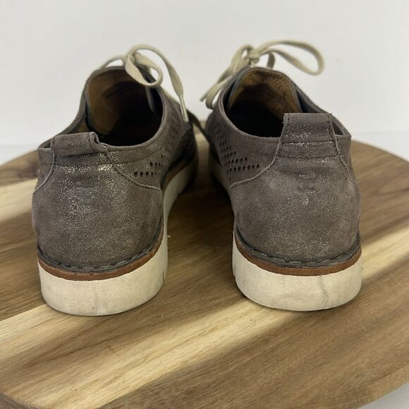 TRASK Lena Perforated Oxford Sneakers Shoes Metallic 6.5 - Picture 5 of 10